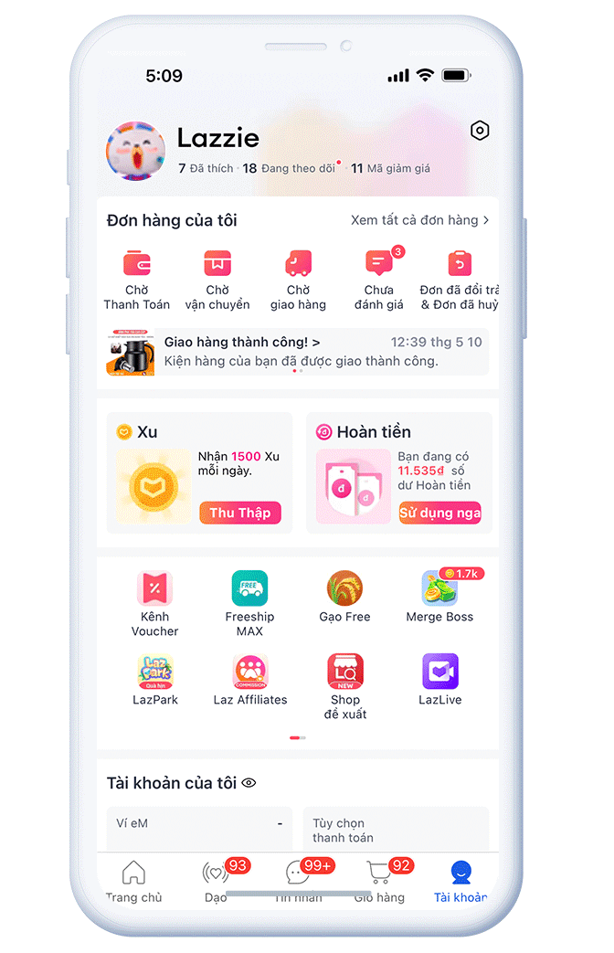 Cách cập nhật thông tin cá nhân