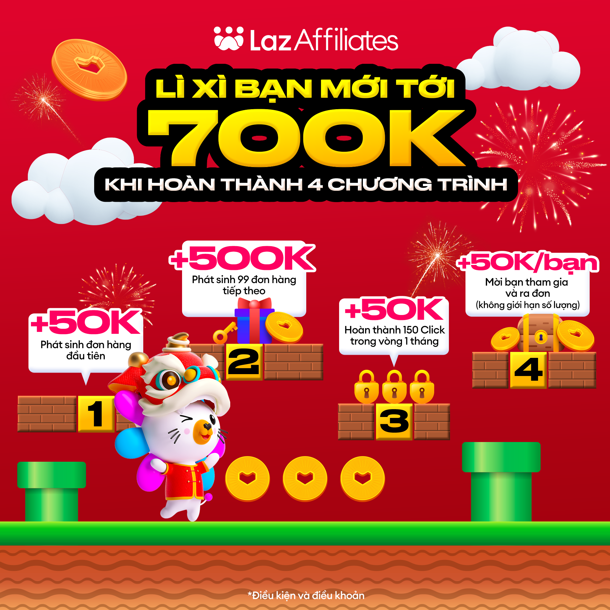 Tết thưởng đậm hơn 700,000 VNĐ dành cho Tân Binh