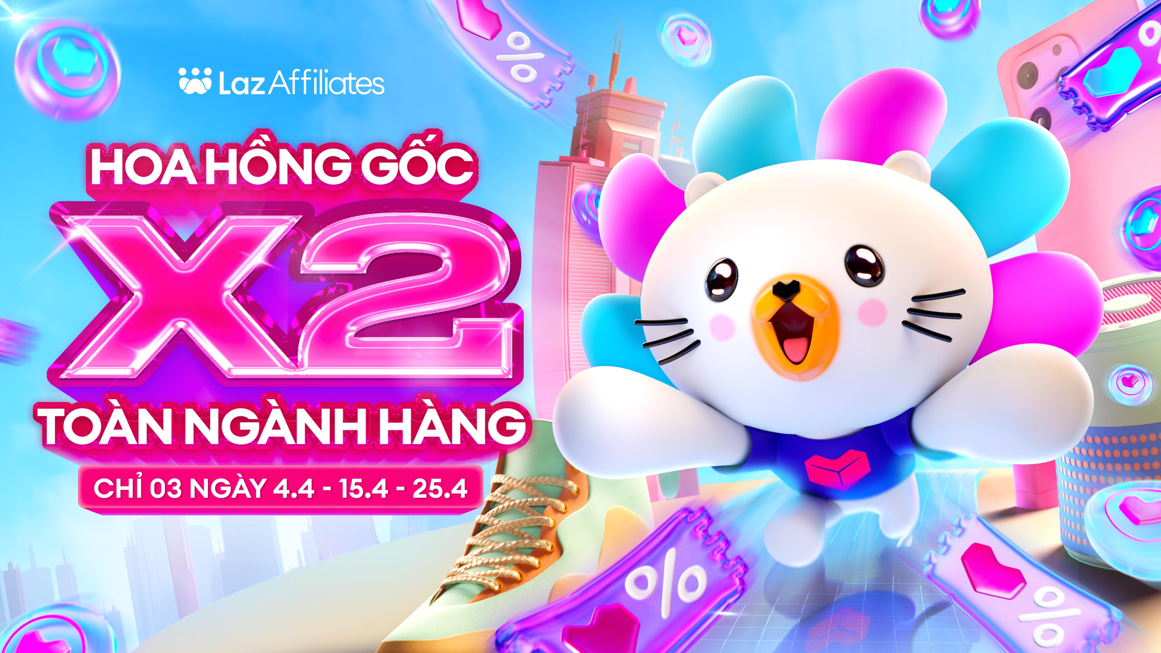 <strong>Khám Phá Ngay Lịch Chiến Dịch Cùng Các Chương Trình Hot Tháng 4 Tại LazAffiliates</strong> 3 04 FullMonth X2BaseComs